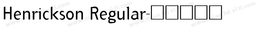 Henrickson Regular字体转换